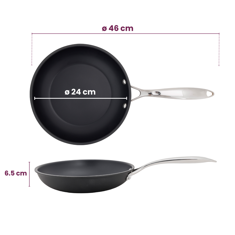 Cookinglife Koekenpan Revolt ø 24 cm - keramische anti-aanbaklaag - geschikt voor alle warmtebronnen