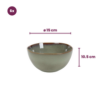 Cookinglife Soepkommen / Kommen Sabi Groen ø 15 cm - 6 Stuks