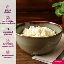 Cookinglife Soepkommen / Kommen Sabi Groen ø 15 cm - 6 Stuks