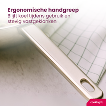 Cookinglife Koekenpan Superior RVS ø 24 cm - zonder anti-aanbaklaag - geschikt voor alle wartmebronnen - PFAS-vrij