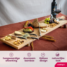 Cookinglife Serveerplank XXL - Bamboe - 100 x 26 cm
