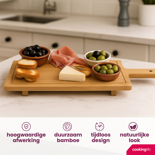 Cookinglife Serveerplank - Bamboe - 58 x 19 cm