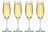 Cookinglife Champagneglazen Verano 260 ml - 4 stuks