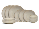 Cookinglife Serviesset Coastal Lines Ocean Beige 18-delig / 6 personen - 6 dinerborden, 6 ontbijtborden en 6 diepe borden