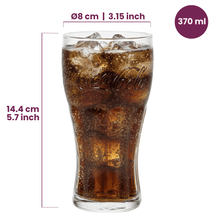 Coca Cola Glazen - Longdrinkglazen - Frisdrankglazen - Classic - 370 ml - 4 Stuks