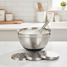 Cookinglife Mengkom RVS + 3 Raspen - 25.5 x 14 cm