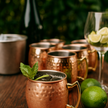 Cookinglife Moscow Mule - Cocktailbekers - Koper - 500 ml - 6 Stuks