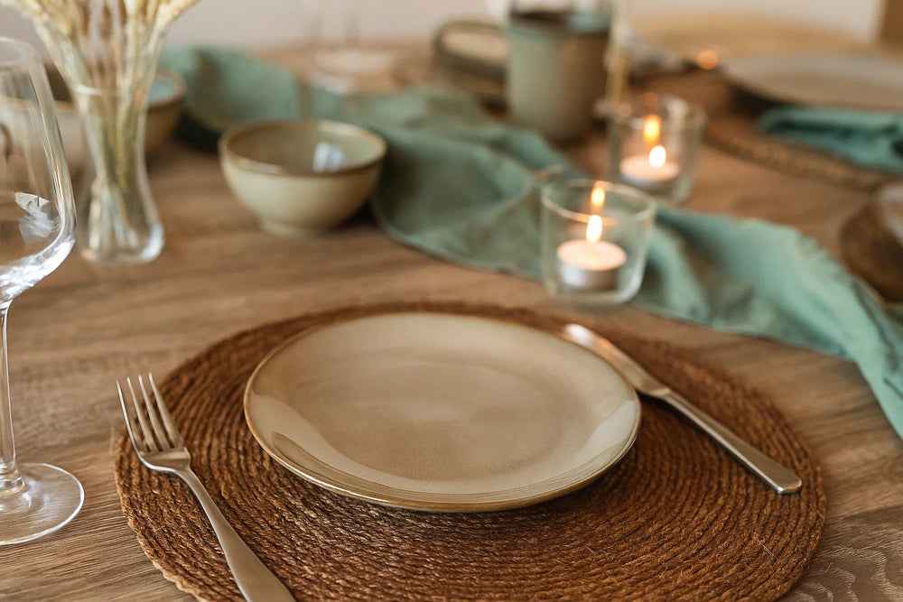 Cookinglife Serviesset Sabi Beige 18-delig / 6 personen - 6 dinerborden, 6 ontbijtborden en 6 kommen