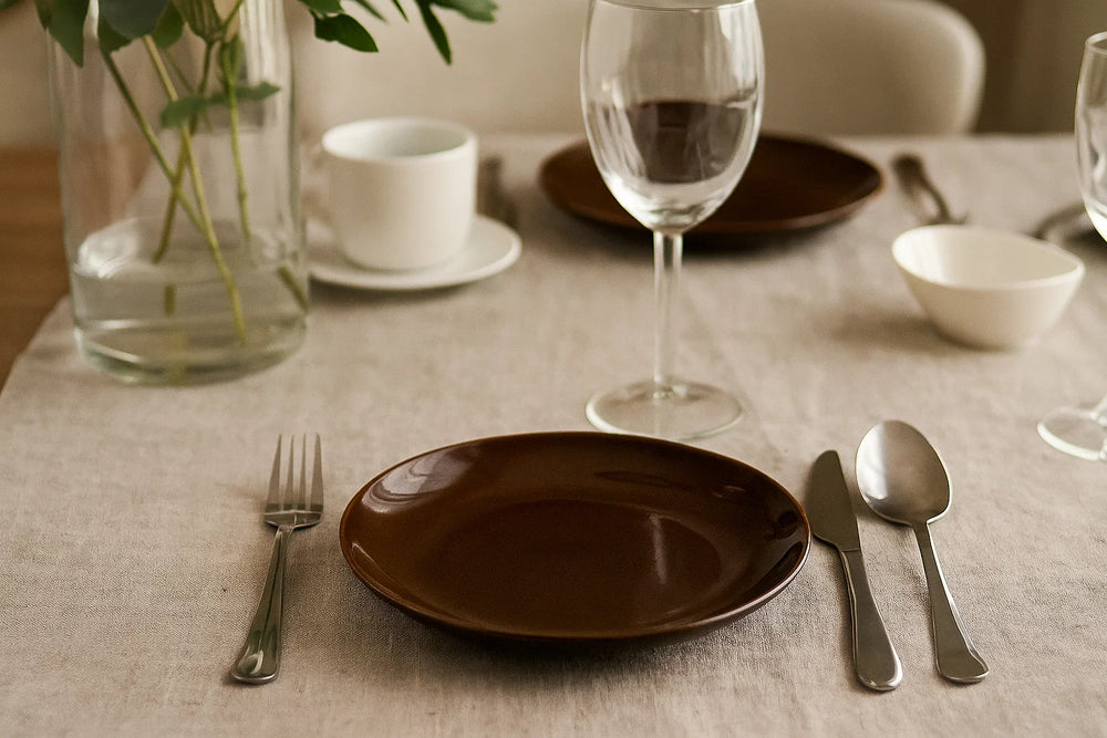 Cookinglife Ontbijtborden / Dessertborden Sabi Bruin ø 21 cm - 6 Stuks