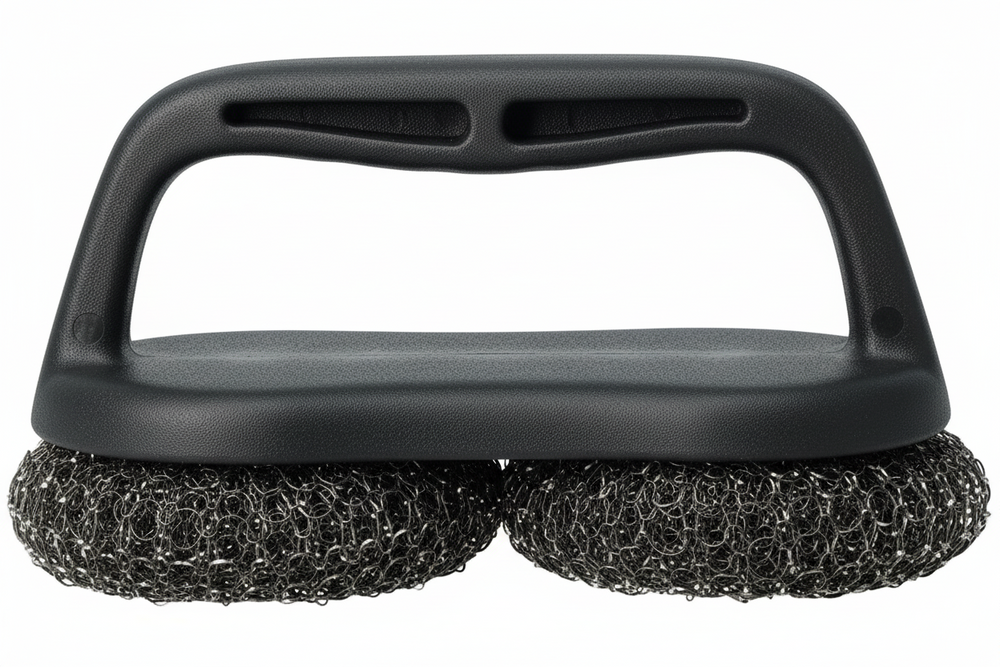 Cookinglife BBQ Reinigingsborstel Fire & Flavour 18 x 9 x 10 cm - Staalwolborstel - Grillrooster Schoonmaken