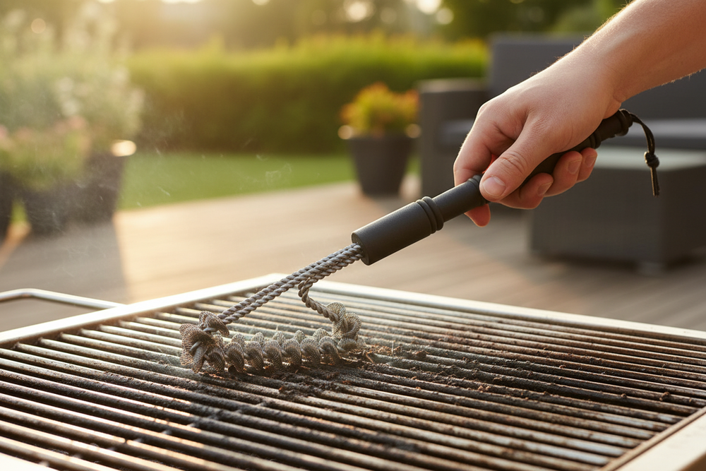 Cookinglife BBQ Reinigingsborstel RVS met Zwart Handvat 40 cm