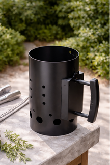 Cookinglife BBQ Starter Brikettenstarter Fire & Flavour 30.5 cm - Hittebestendig Metaal Zwart