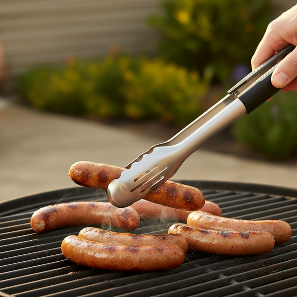 Cookinglife BBQ Tang RVS met Zwart/Grijs Handvat 42 cm