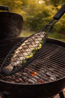 Cookinglife BBQ Visgrill Fire & Flavour - Non-Stick Metaal - Grillen van Vis en Groenten