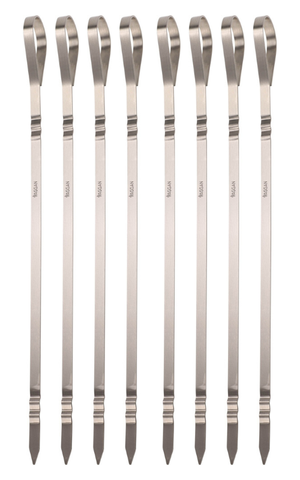 Cookinglife BBQ Spiezen Fire & Flavour RVS 41 cm - Set van 8 Grill Spiezen