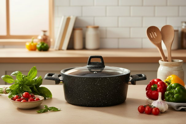 Cookinglife Braadpan met deksel - ø 20 cm / 2.7 liter - Geschikt voor alle warmtebronnen