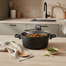 Braadpan met deksel - Aluminium ø 20 cm / 2.7 liter - Geschikt voor alle warmtebronnen - standaard anti-aanbaklaag - Cookinglife