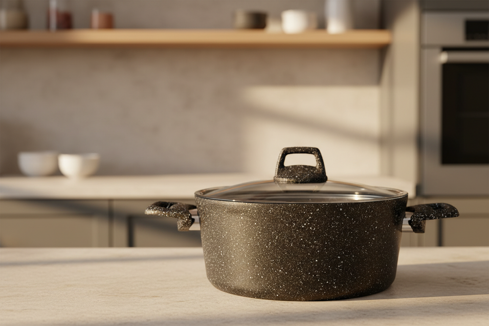 Braadpan met deksel - Aluminium ø 20 cm / 2.7 liter - Geschikt voor alle warmtebronnen - standaard anti-aanbaklaag - Cookinglife