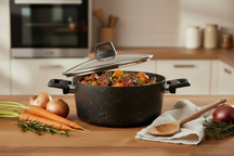 Braadpan met deksel - Aluminium Ø 24 cm / 4.4 Liter - Geschikt voor alle warmtebronnen - standaard anti-aanbaklaag - Cookinglife