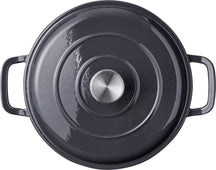 Cookinglife Braadpan met deksel - Heritage Cast Gietijzer - Grijs - ø 26 cm / 4.4 Liter - geëmailleerde anti-aanbaklaag