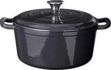 Cookinglife Braadpan met deksel - Heritage Cast Gietijzer - Grijs - ø 26 cm / 4.4 Liter - geëmailleerde anti-aanbaklaag