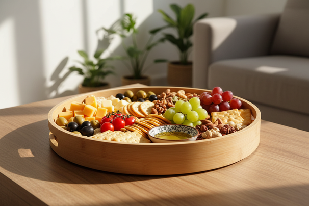 Cookinglife Dienblad Bamboe Rond ø 40 cm