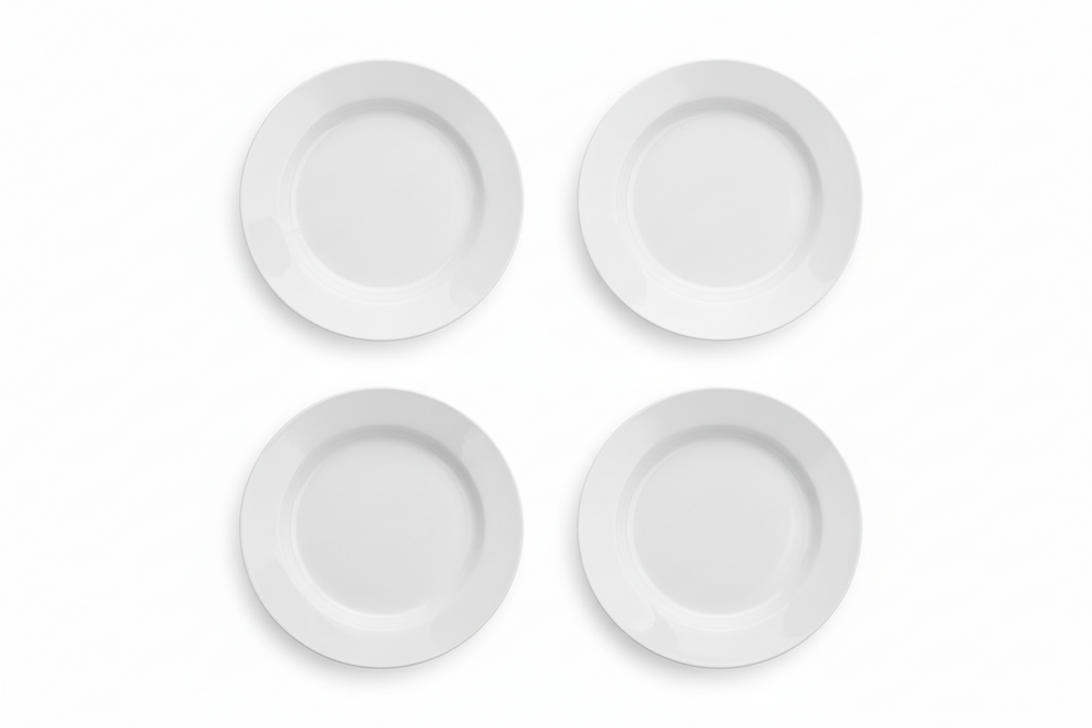 Cookinglife Dinerborden Porselein met rand ø 27 cm - 4 Stuks
