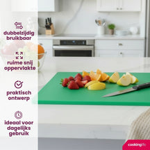 Cookinglife Snijplank HACCP Groen 40 x 30 cm - voor groenten & fruit