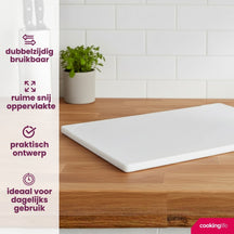 Cookinglife Snijplank HACCP Wit 40 x 30 cm - voor zuivel & brood