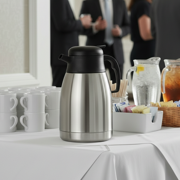 Thermoskan Dubbelwandig RVS 1.5 Liter - Koffiekan voor Warm en Koud - Cookinglife