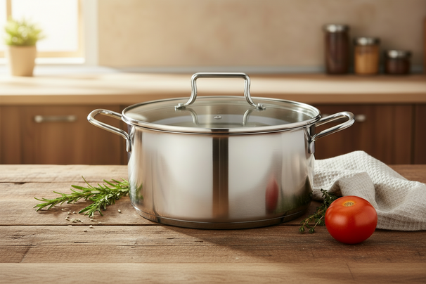 Cookinglife Kookpan - RVS - ø 22 cm / 3.8 liter - Geschikt voor alle warmtebronnen