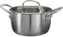 Cookinglife Kookpan met Glazen Deksel Signature Steel - RVS - ø 16 cm / 1.2 Liter - geschikt voor alle warmtebronnen