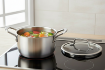 Cookinglife Kookpan met Glazen Deksel Signature Steel - RVS - ø 16 cm / 1.2 Liter - geschikt voor alle warmtebronnen