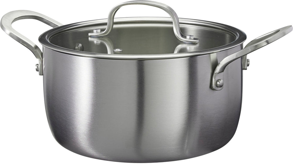 Cookinglife Pannenset Signature Steel 4-Delig RVS - Kookpan ø 16, 20 en 24 cm en Steelpan ø 17.5 cm - geschikt voor alle warmtebronnen