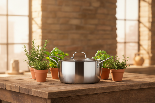 Cookinglife Kookpan met Glazen Deksel - RVS - ø 24 cm / 4 Liter