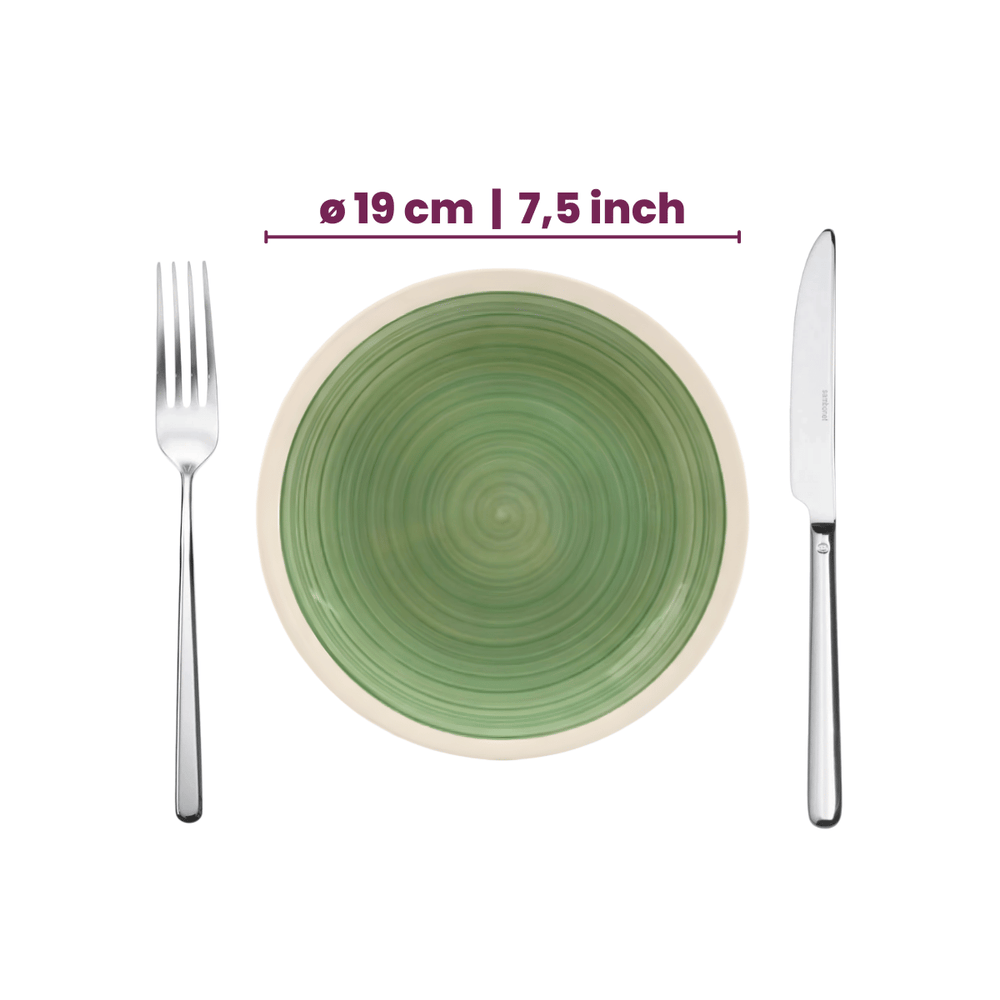 Cookinglife Serviesset Oceanico Groen 24-delig / 8 Personen - 8 dinerborden, 8 ontbijtborden en 8 kommen