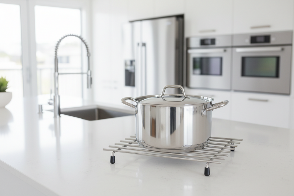 Pannenonderzetter RVS 24 x 19 cm - Onderzetter voor hete pannen - Cookinglife