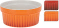 Cookinglife Ramekins Oranje/Rood - Porselein - ø 11cm -  2 Stuks