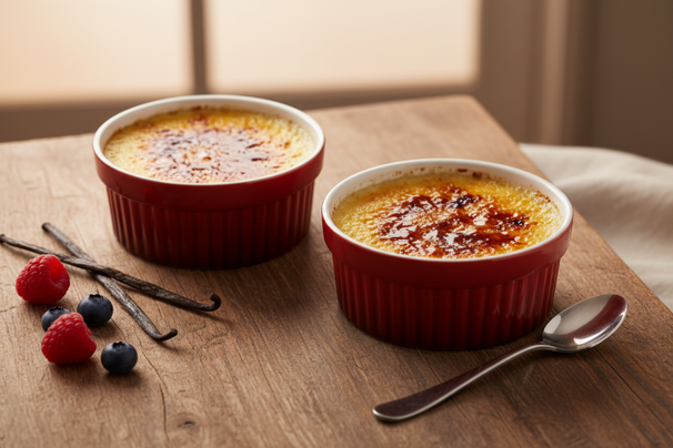 Cookinglife Ramekins / Soufflébakje / Creme Brulee Schaaltjes - Rood - Porselein - ø 11 cm - 2 Stuks