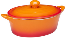 Cookinglife Serveerpan met deksel Oranje/Rood - Porselein - 600 ml