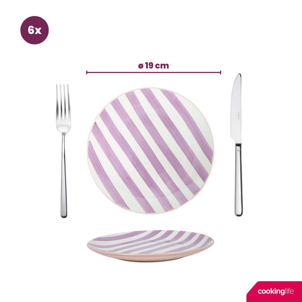 Cookinglife Serviesset Spring Vibes - 18-delig / 6 personen - 6 dinerborden, 6 ontbijtborden en 6 diepe borden