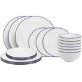 Cookinglife Serviesset Whitmore 18-delig / 6 personen - 6 dinerborden, 6 ontbijtborden en 6 kommen