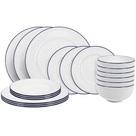 Cookinglife Serviesset Whitmore 18-delig / 6 personen - 6 dinerborden, 6 ontbijtborden en 6 kommen