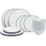 Cookinglife Serviesset Whitmore 18-delig / 6 personen - 6 dinerborden, 6 ontbijtborden en 6 kommen