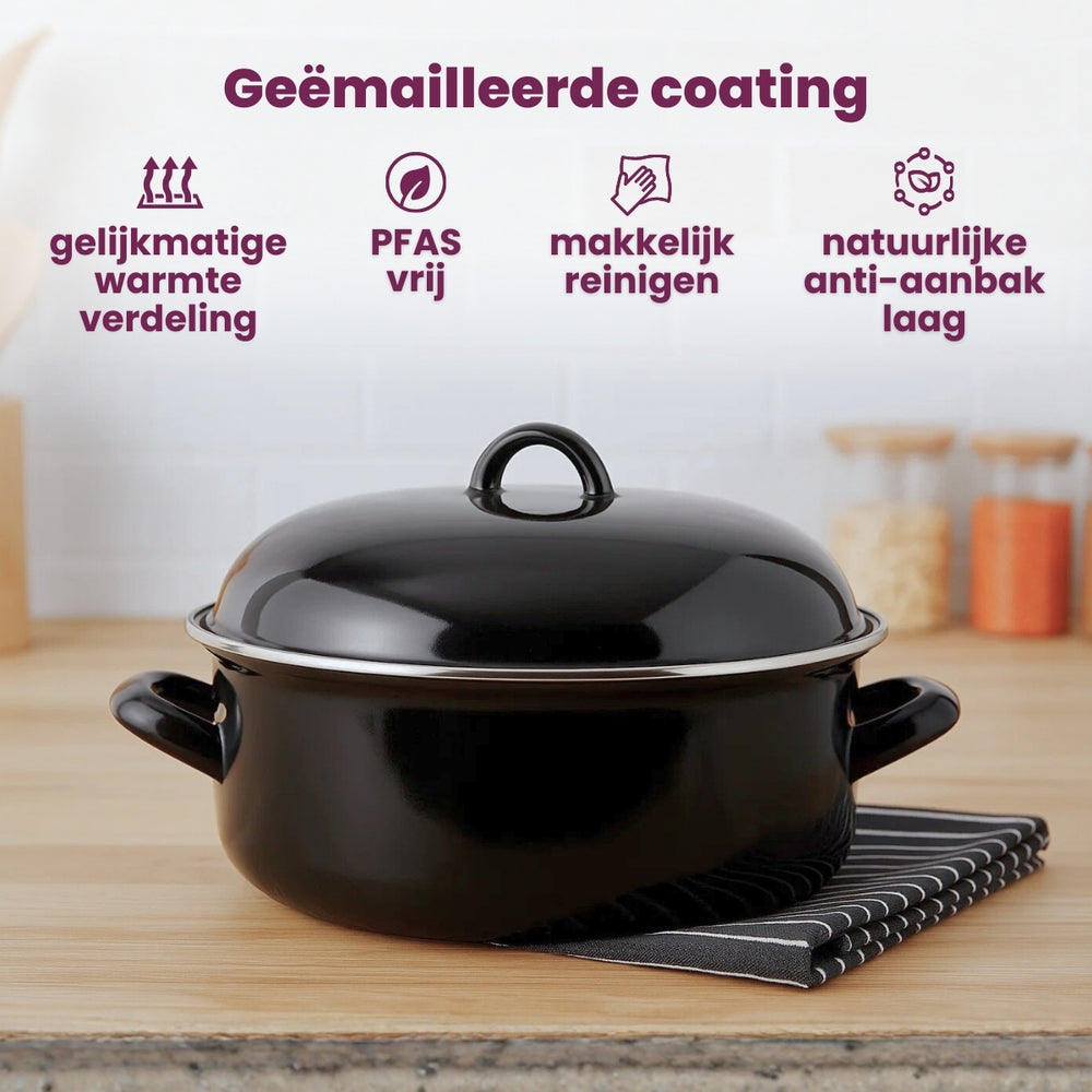 Cookinglife Braadpan - emaille - Cooking - ø 24 cm / 4 liter