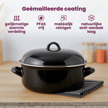 Cookinglife Braadpan - emaille - Cooking - ø 24 cm / 4 liter
