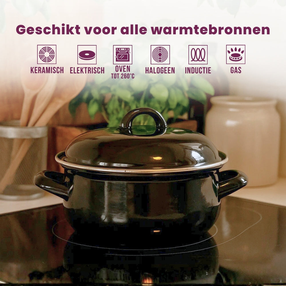 Cookinglife Braadpan - emaille - Cooking - ø 24 cm / 4 liter