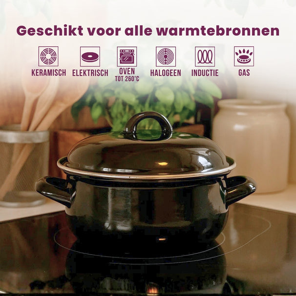 Cookinglife Braadpan - emaille - Cooking - ø 24 cm / 4 liter