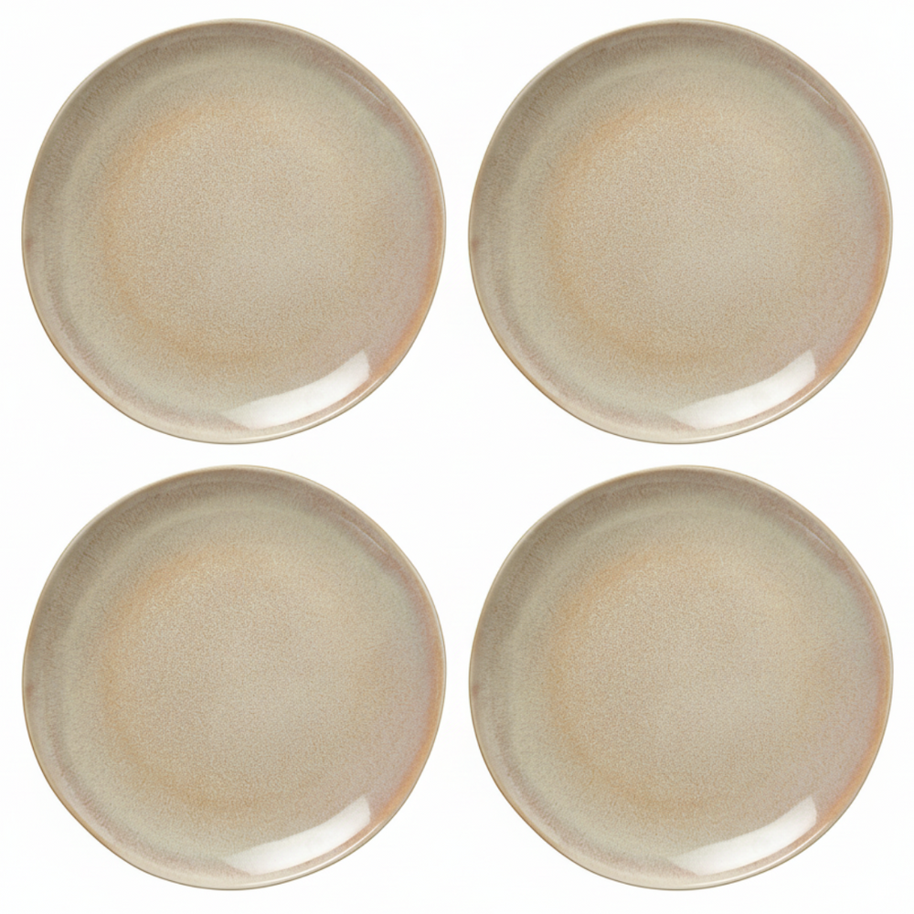 Cookinglife Dinerborden Serene Zand ø 28 cm - Aardewerk - 4 stuks