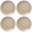 Cookinglife Ontbijtborden / Dessertborden Serene Zand ø 20 cm - Aardewerk - 4 stuks